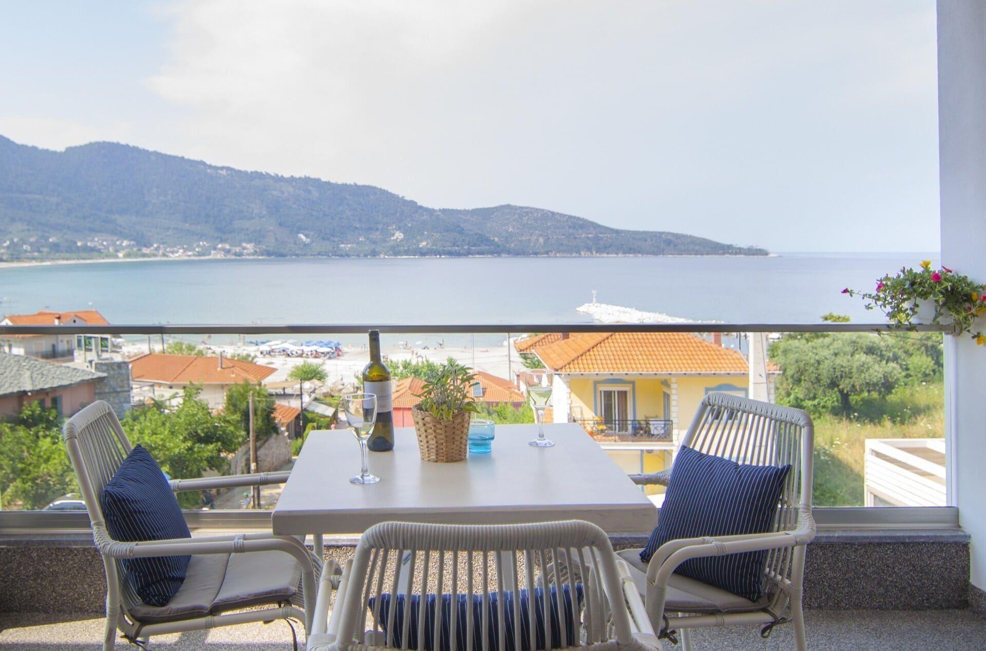 Ntinas Villa With Sea View 스칼라 포타미아스 외부 사진
