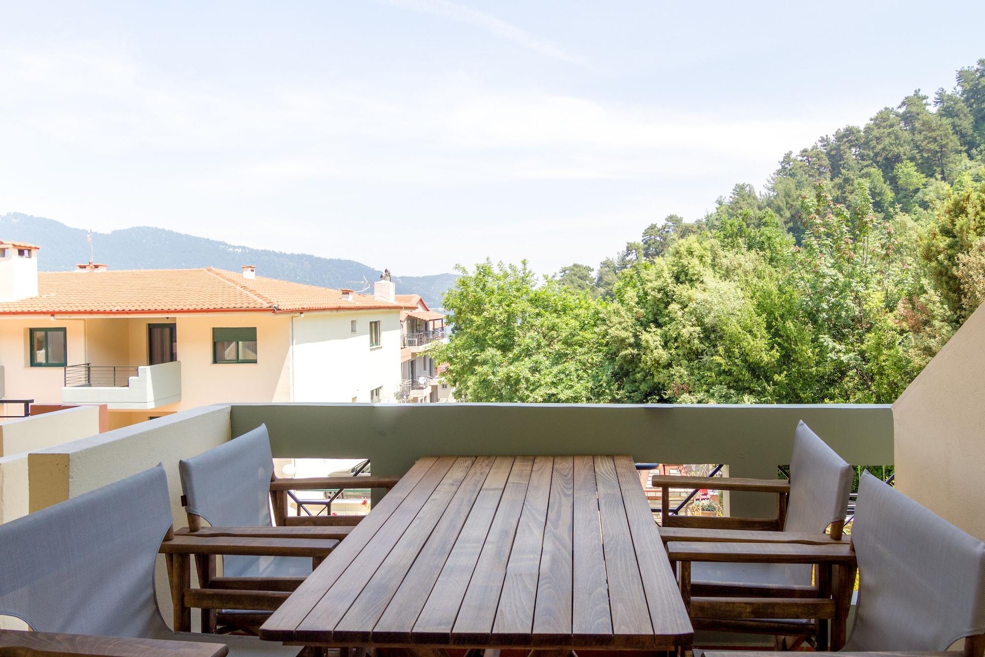 Ntinas Villa With Sea View 스칼라 포타미아스 외부 사진