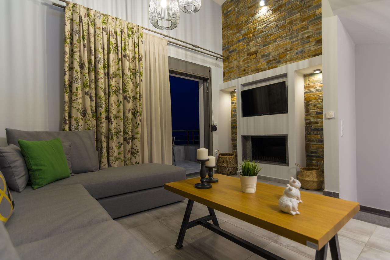 Ntinas Villa With Sea View 스칼라 포타미아스 외부 사진